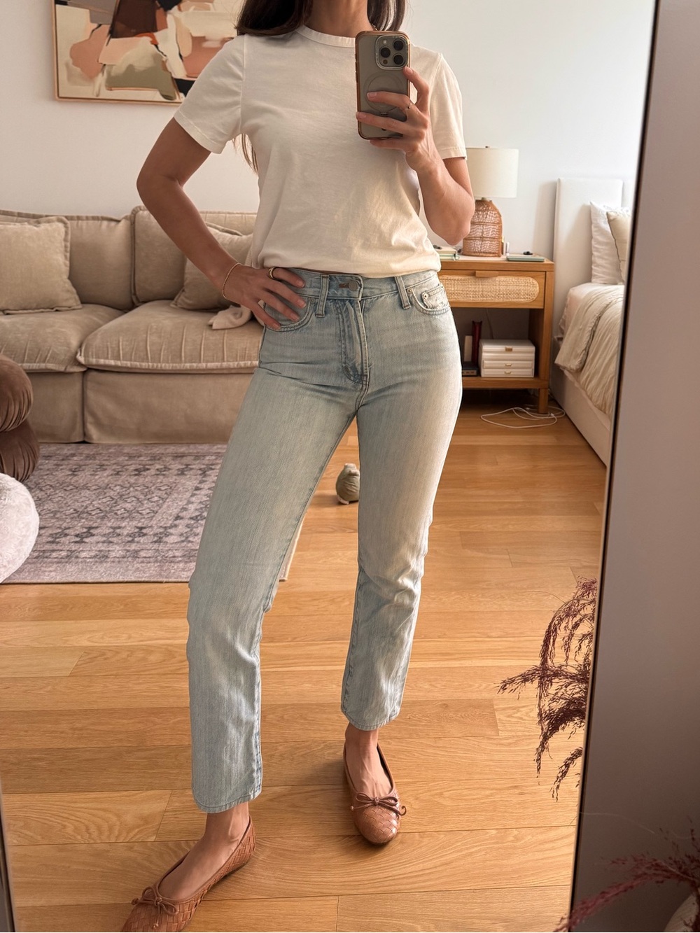 Madewell Light Wash Straight-Leg Jeans